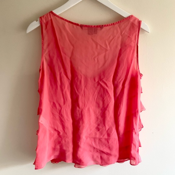 Zara Woman 100% Silk Sleeveless Ruffle Front Blouse Size Small S - Picture 3 of 7